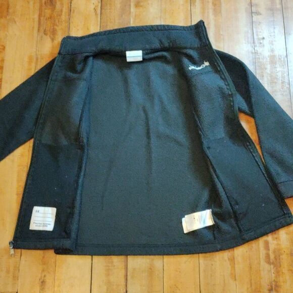 Columbia Black Fleece Jacket Size Medium 10 to 12 Unisex Fall Winter - Picture 6 of 7